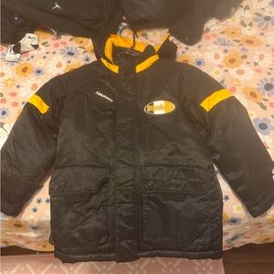 STARTER PITTSBURGH STEELERS PRO LINE Black and Yellow Puffer Jacket VINTAGE